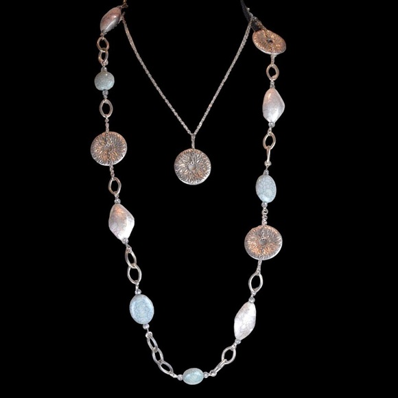 Premier Designs 2-in-1 Smooth Stone Necklace - Picture 1 of 9